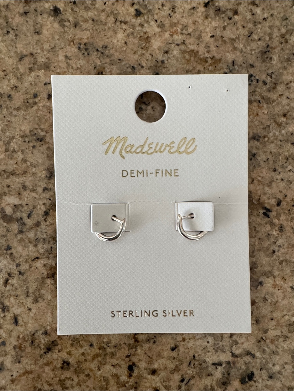 Madewell Sterling Silver Demi-Fine Hoop Earrings